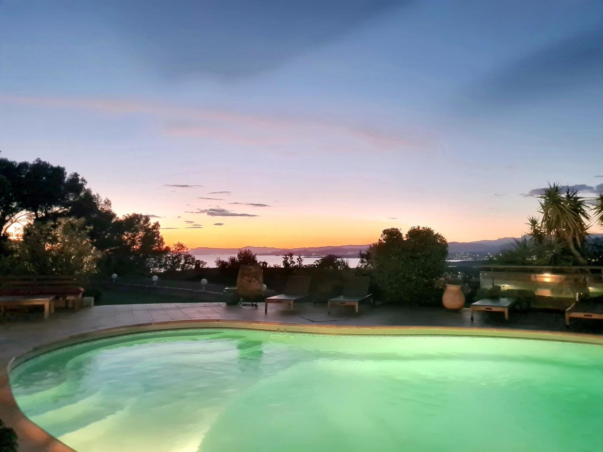 Villa M, Chambres D'Hotes, Vue Mer, Sauna, Piscine A Six-Fours Six-Fours-les-Plages Exterior foto